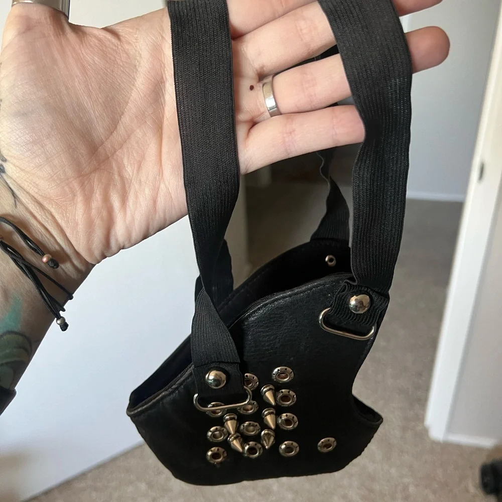 Black Studded Face Mask